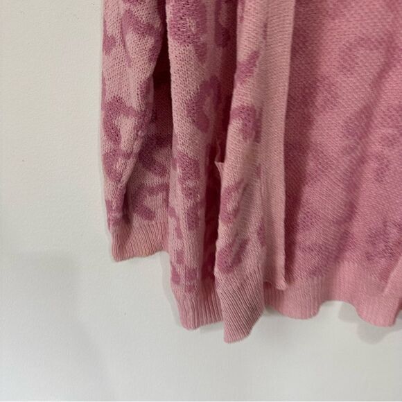 Hayden‎ Los Angeles Pink Cheetah Open Front Cardigan M/L - Picture 3 of 5